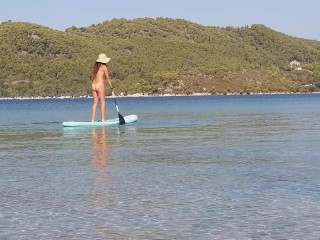 Totally NAKED Adventure on_SUP ,but I am not alone...somebody retrieved my_"naughty behavior"
