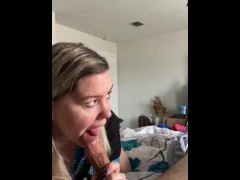 POV Bordhousewife gives great blowjob