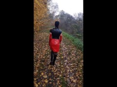 Latex trip before winter with Latex girl