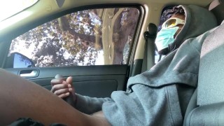 Jacking off in the car