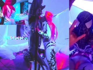 Neon Kitty Spiderman Blowjob