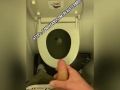 Plane Toilet jerk off 