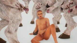 Furry Monsters Fuck A Young Twink Horsecock In A Gay Furry's Tight Ass