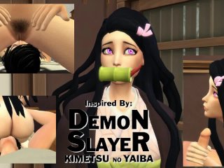 Demon Slayer Fantasy #1 - Virgin Nezuko First Time - Horny Tanjiro - Loud Orgasms - Sims 4 Roleplay
