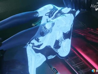 Master Chief fills Cortana up(with sound) 3danimation hentai anime game ASMR voice Halo Infinite