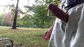 Boxers Verbal Cum Dripping Off My Hard Cock After Orgasm In Public At The Park
