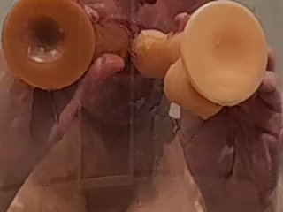 Cheating Husband In Threesome With White Cock And Bbc Stranger Under Shower At Dildo Tryout