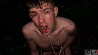 Outdoor Humiliation Of A Sissy Piss And Throatfuck