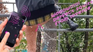 Public Remote Vibrator In Park - I control the pussy with lush
