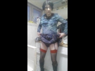 Patty crossdresserFun with teeth brush in ass_like a dildo