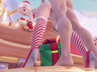 Mercy Christmas Special Doggystyle, FullNelsonAnd Blowjob Animation 3D_Overwatch Porn