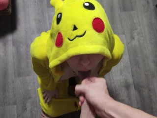 Pikachu girl blowjob