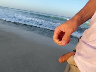 Cumming With The Ocean On An Empty Beach (Outdoor, Solo Male Jerk Off, Massive Power)