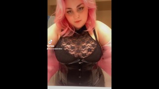 Bubble Butt Big Tiddy Goth Gf Flaunts Her Fat Ass And MASSIVE Boobs