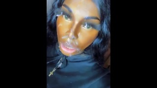 Tranny's Face Gets A BBC Bust-Up