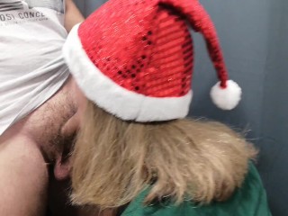 I go shopping and fuck Santa's helper in a_changing room