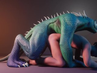 Scalie Reptile (Corbac) Orgasms Together With Guy (Gay Sex) Wild Life Furry