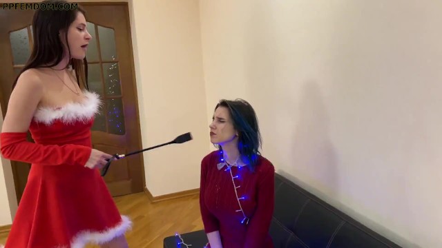 Spitting In The Mouth And Face For Christmas - Lezdom With Mistress Sofi _