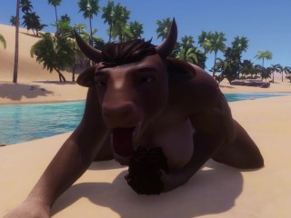 Furry cow girl fucks with_a man Furry_monster 3D Porn Wild Life