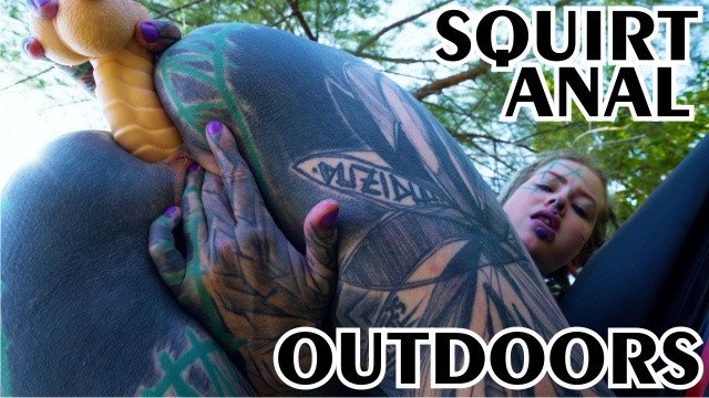 Video: Alternative teen ANAL masturbation IN PUBLIC, naughty girl SQUIRT outdoors, goth, anal gape, tattoo