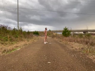Pissing beside a busy interstate. Several cars saw me!