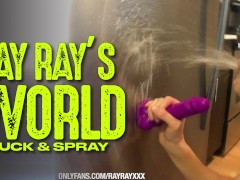 Ray Ray XXX Gags on Dildo 'till she pukes and spits
