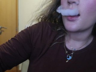 CLOSE UP CIGAR_SMOKE BY A_SEXY BLONDE_WOMAN
