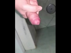 19-year-old Italian boy cums in his aunt's bathroom
