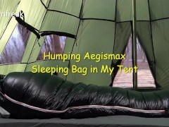 Down Jacket Fetish Guy Goes Camping and Humps His Mummy Bag it the Tent. Downfreak original video.