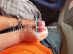 Risky public travel vlog - handjob and blowjob in the taxi