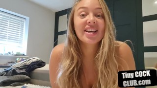 Bigtit sph domina teasing small cocks while showing tits off