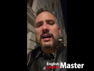 Leather Master Walks Outdoors Through London And Verbally Humiliates Faggots Preview