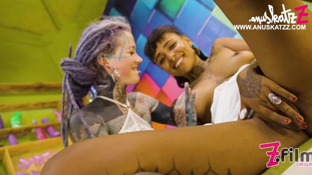Lesbian Strap-on SQUIRT fun - Anuskatzz passionated fucks   dominates tropical beauty. More: Z-filmz