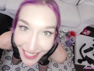Beautiful purple_haired girl Sucking Cock, Ass licking & Intense Anal *Dutch*