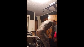 Tattoos Fleshlight Fuck In The Home Gym