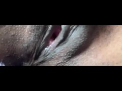 Ebony close up masturbation