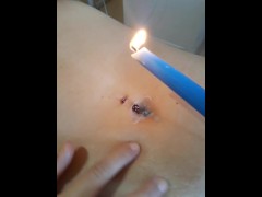 navel tortured with hot wax 2