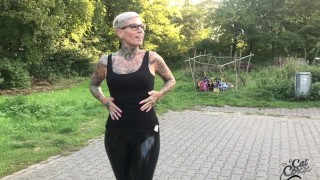 Gefickt On A Public Parking Lot In A Latex Suit