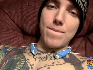 Homemade video of straight thug Blinx masturbating dick solo