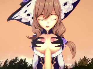 Genshin Impact: LISA BlowJob and Titjob_(3D Hentai)