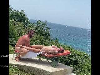 Sweet Vickie Fucks in the Caribbean_and Hubby Gives Me aHuge Facial
