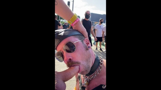 Getting my Dick Sucked while others are Watching at Folsom Street Fair 2021  - Pornhub.com