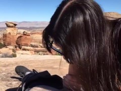 Stunning Blowjob on a Mountain top