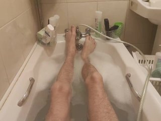 Showing Off My Sexy Long Skinny Feet And Legs While Taking A Bubble Bath