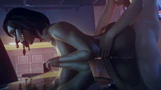 3D Porn Fucking Pharah's Tight Hole And Bending Her Over
