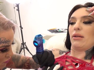 Misha Gets New Ink_from Evilyn Then They Share a_Cock