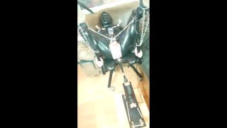 Teaser GIMP Bound In Rubber And Machine Fucked