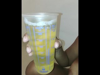 Stepdaughter Drinking A Big Glass Of Piss