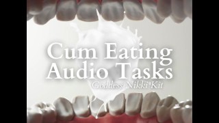Cum Eating JOI Tasks On My FREE Gentle Femdom Onlyfans CEI Challenges Audio Cum Eating Instruction JOI Tasks