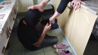 In The Kitchen I Worship My Milf's Sexy Feet